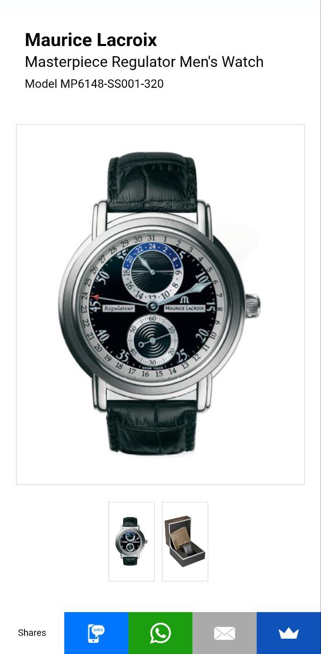 Часы Maurice Lacroix Masterpiece Regulateur photo 7