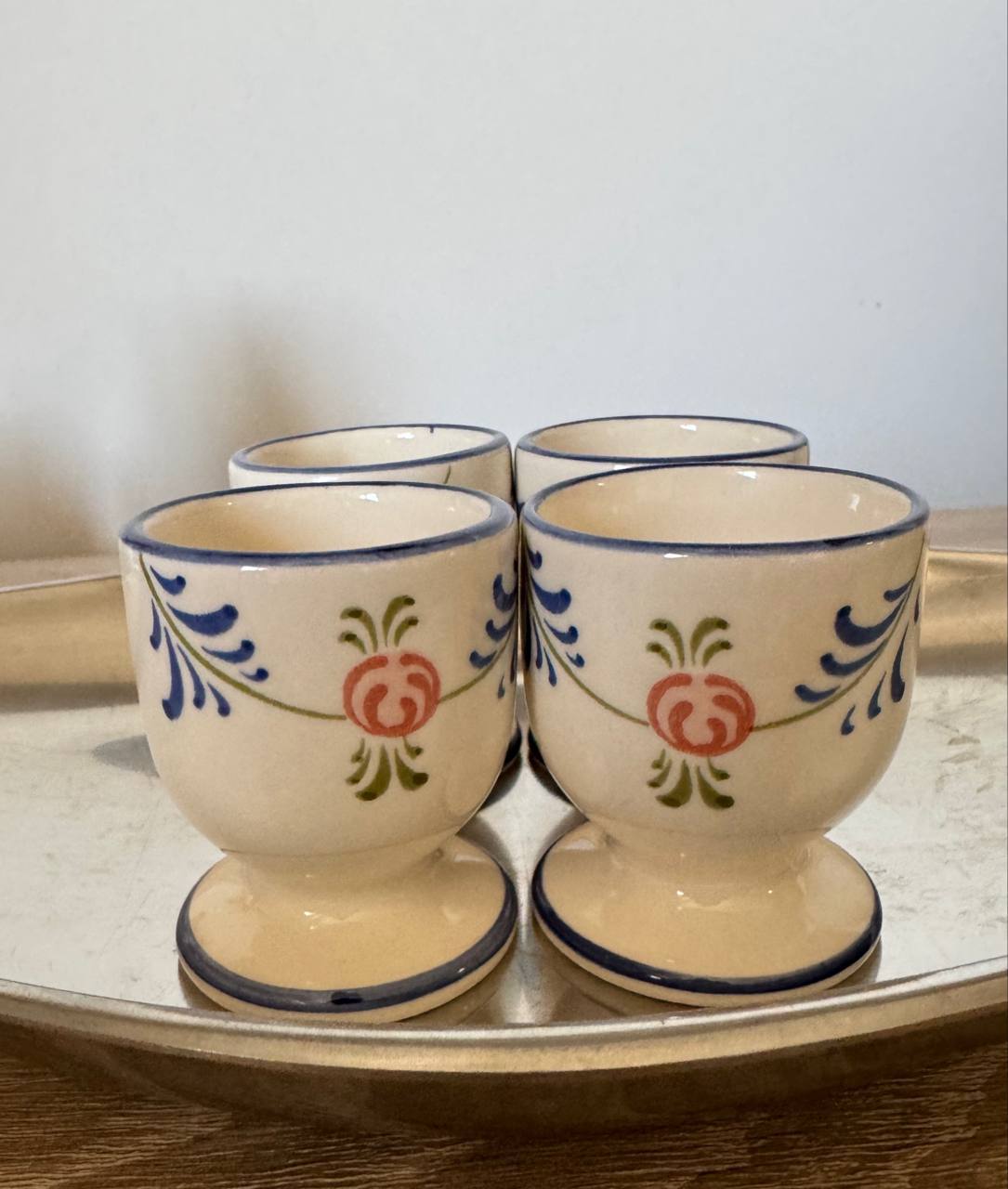 Egg stands/pastry molds with hand-painted decoration for eggs Zeller Keramik photo 3