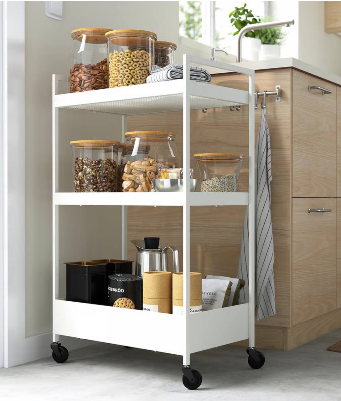 White IKEA trolley