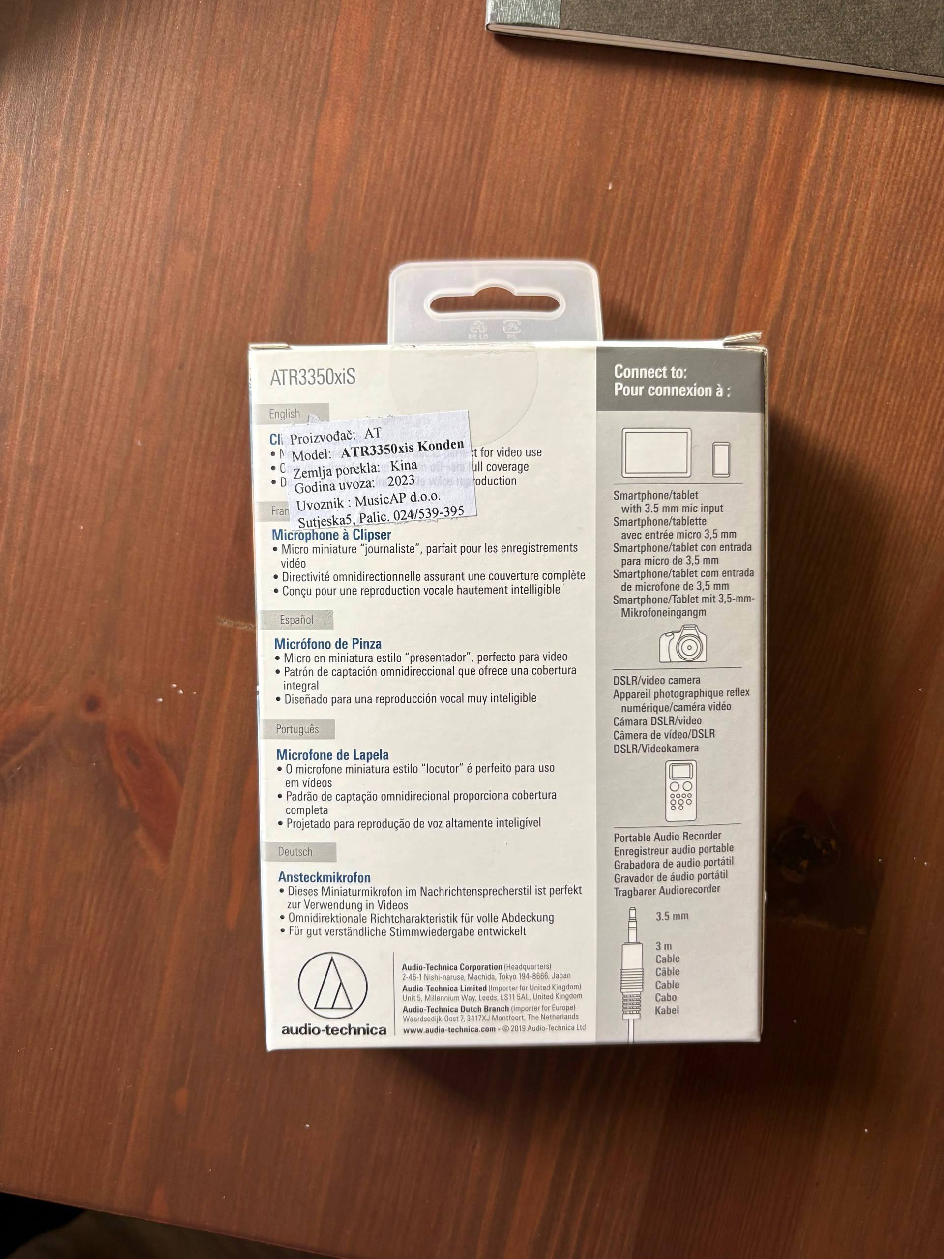 Clip-on microphone Audio-Technica ATR3350xiS photo 2