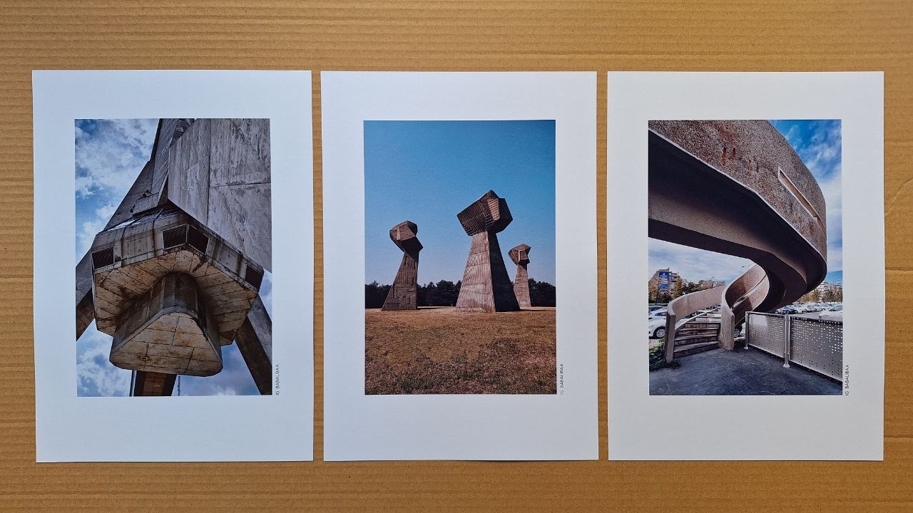 A4 posters with Belgrade brutalism photo 2