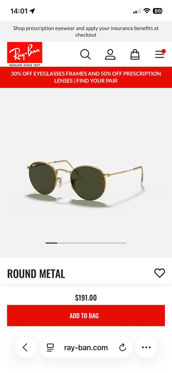 Sunčane naočare Ray-Ban Round Metal photo 3
