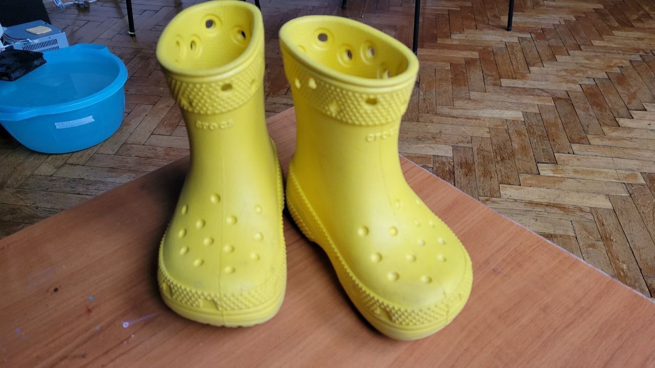 Rubber Crocs boots