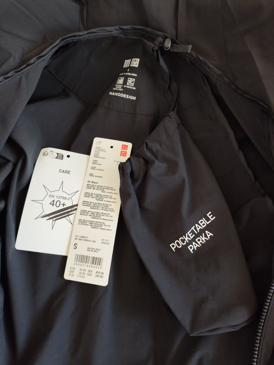 Uniqlo parka sa UV zaštitom, koji se može spakovati photo 2