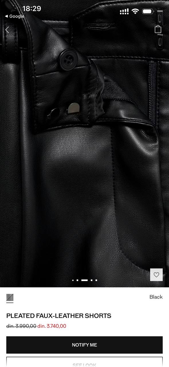 Mango Leather Shorts photo 2