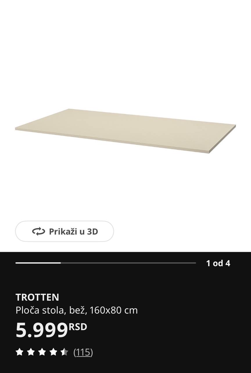 Столешница Ikea Trotten