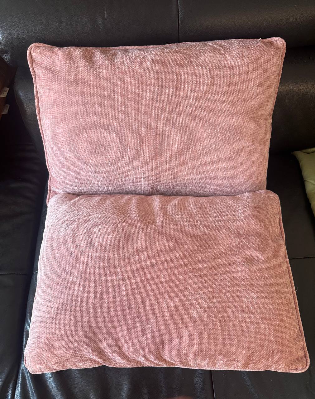 Two pink pillows