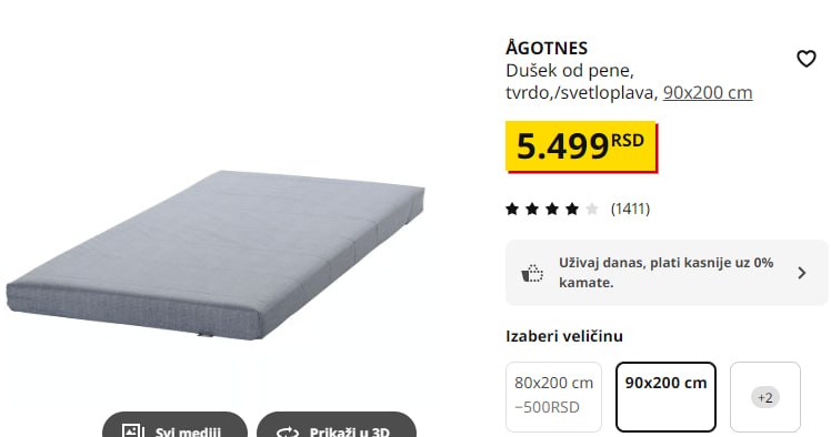 Двујарусна крeвeт Ikea Vitval + 2 матраца Agontes photo 4