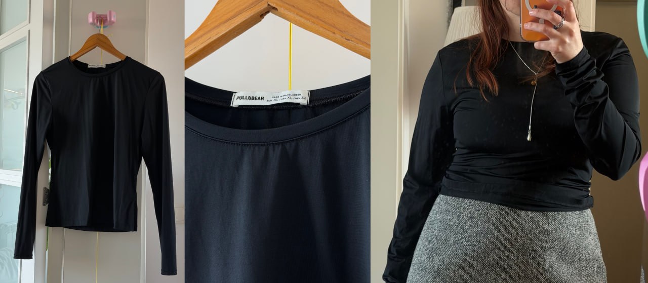 Чёрная кофта pull and bear