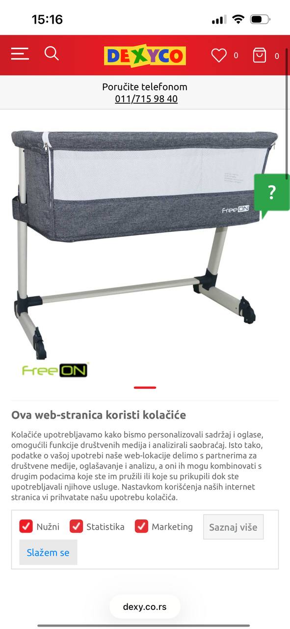Кроватка приставная Freeon photo 4