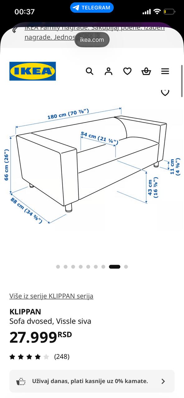 IKEA KLIPPAN kauč photo 4