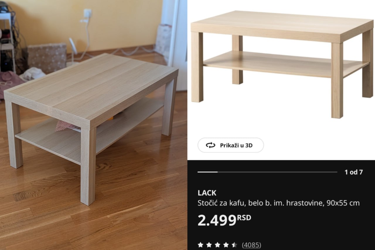 IKEA LACK журнаљски сто.