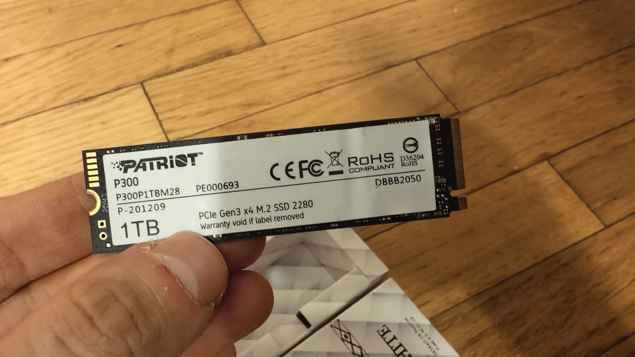 M.2 SSD 1Tb patriot P300 photo 4