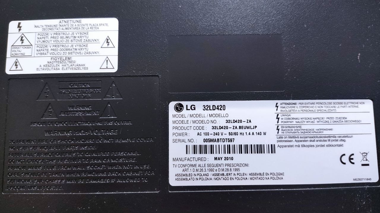 Телевизор LG 32LD420 photo 6
