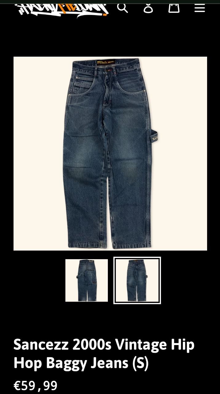 Sancezz 2000s Vintage Hip Hop Baggy Jeans