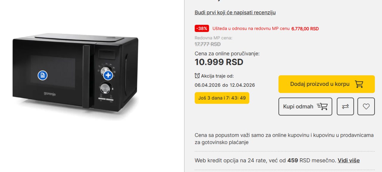 Microwave oven Gorenje photo 2