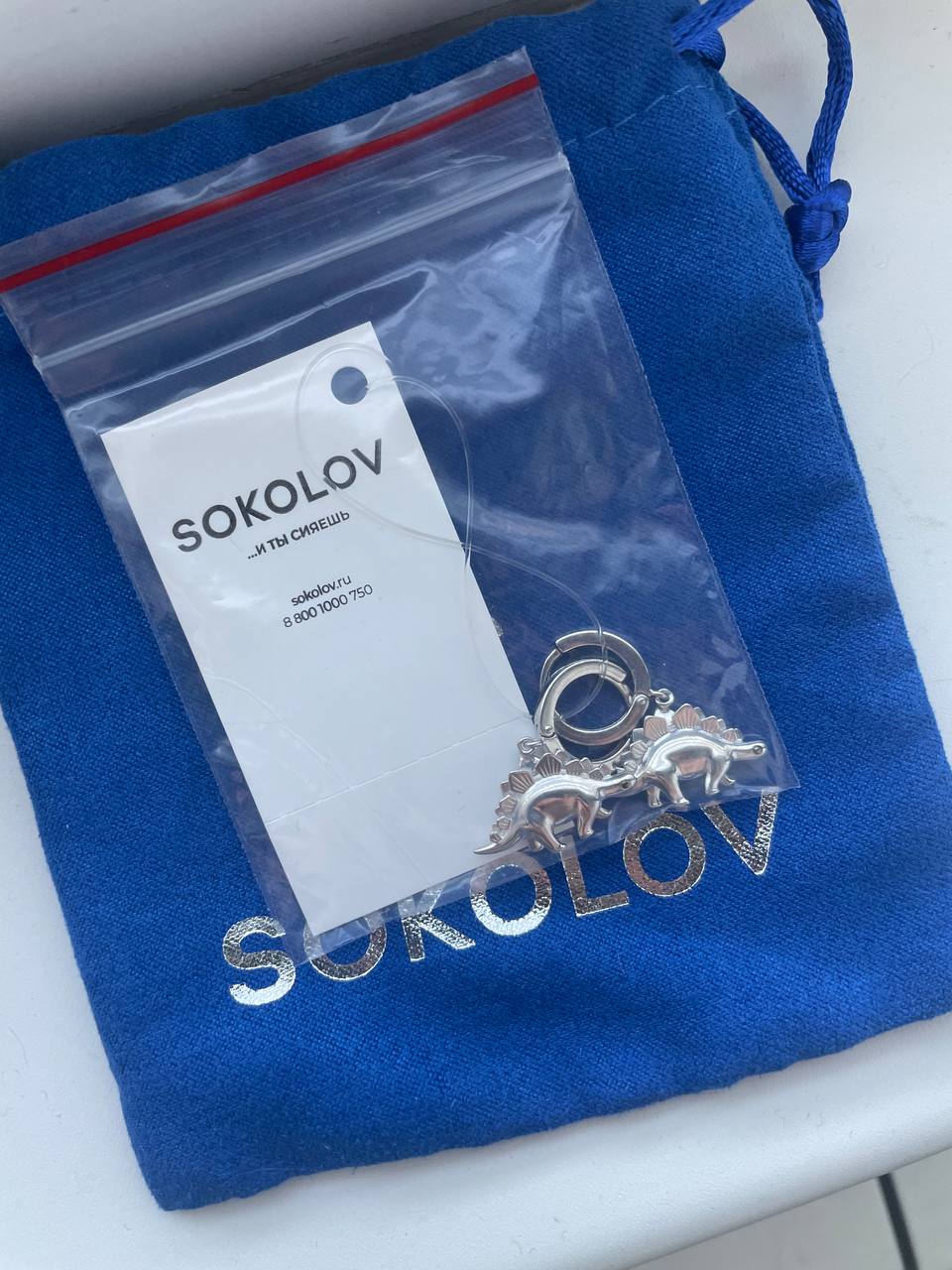 Dinosaur silver earrings