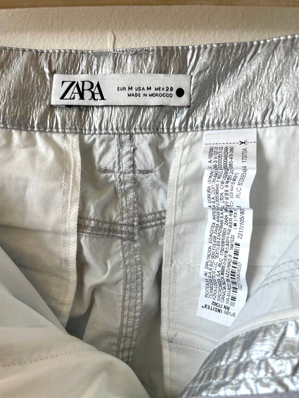 Сребрни Zara карго штанови photo 4