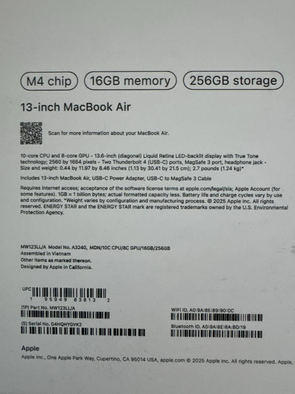 Macbook M4 Air 13 инч photo 5