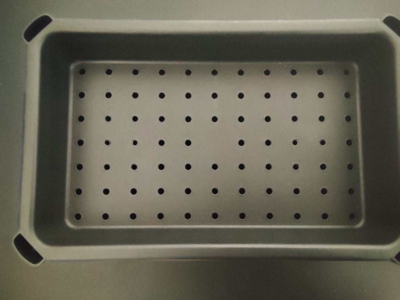 black plastic shelf and storage box photo 3