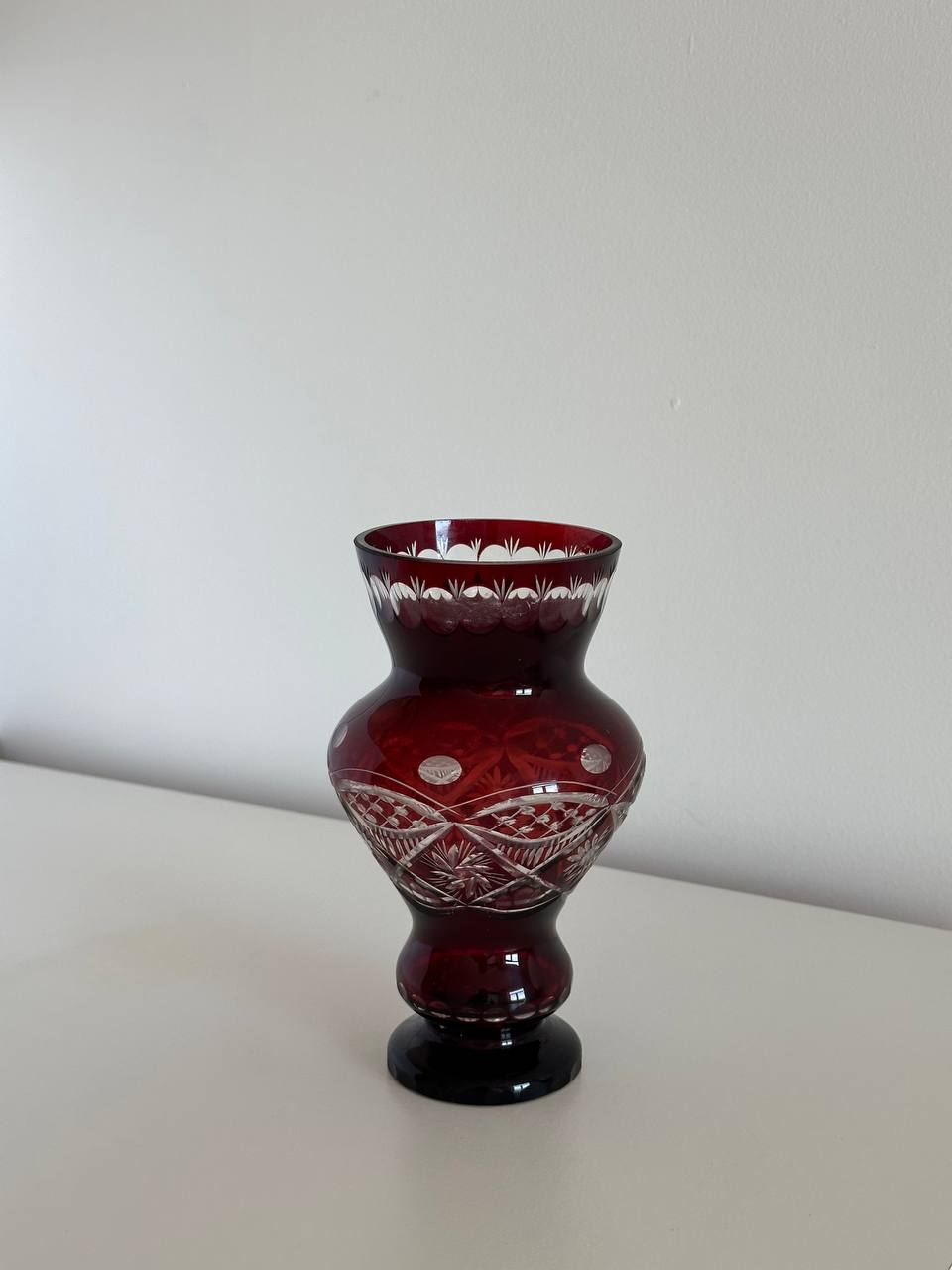 Винтажная чешская хрустальная ваза photo 4