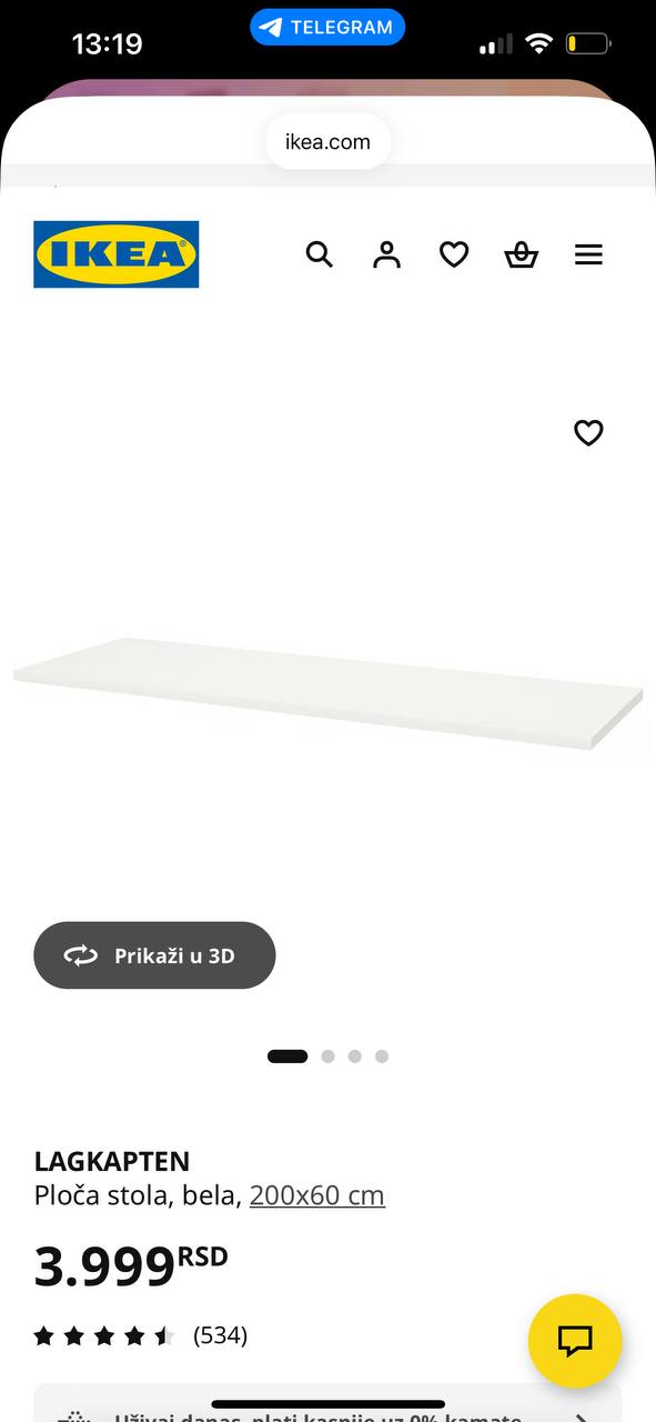IKEA стол Lagkapten photo 3