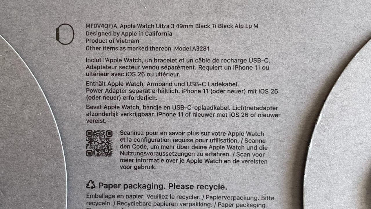 Apple Watch Ultra 3 49mm Black Titanium photo 5