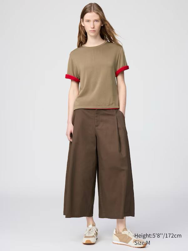 Brown women's culottes