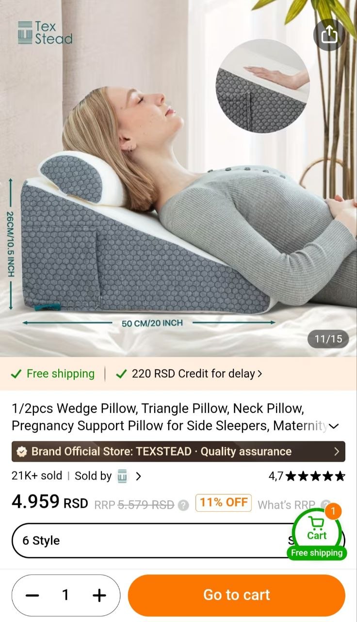 pillow with a handle for sleeping on your stomach