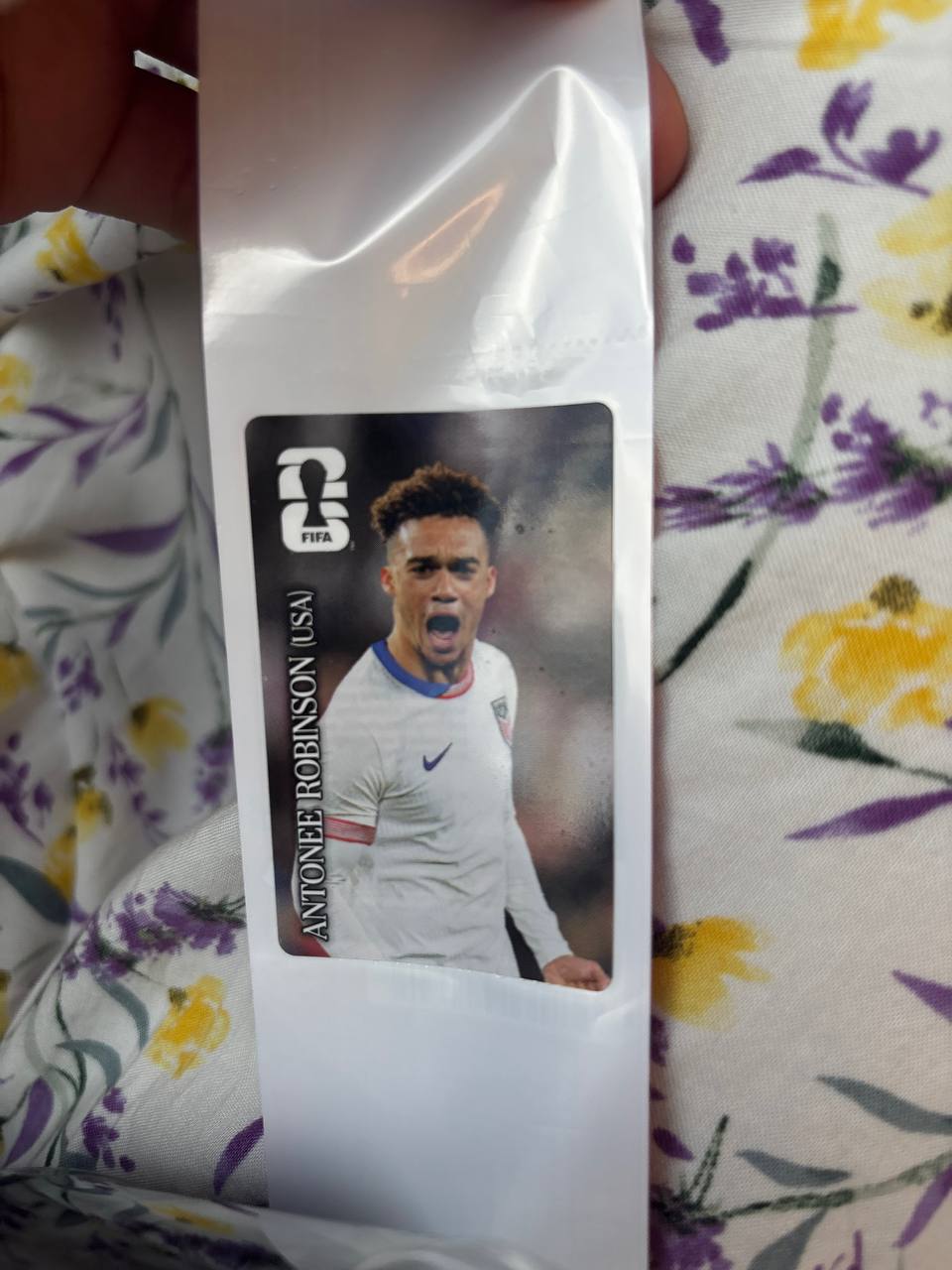 sticker with a football player