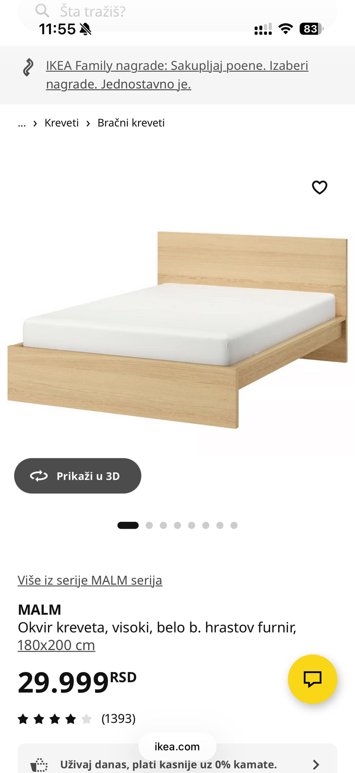 IKEA MALM bed
