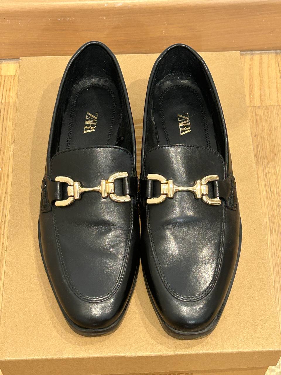 Zara leather loafers