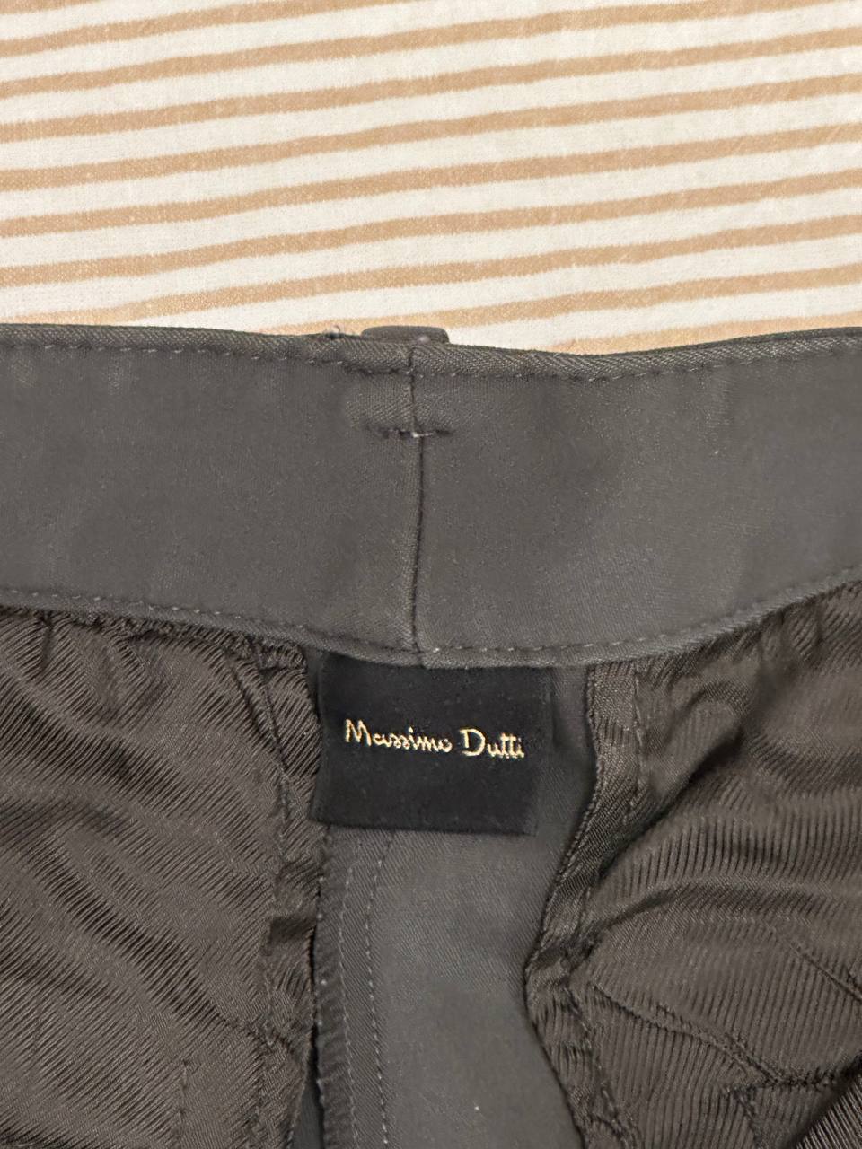 Tamno sive elastične široke Massimo Dutti pantalone photo 5