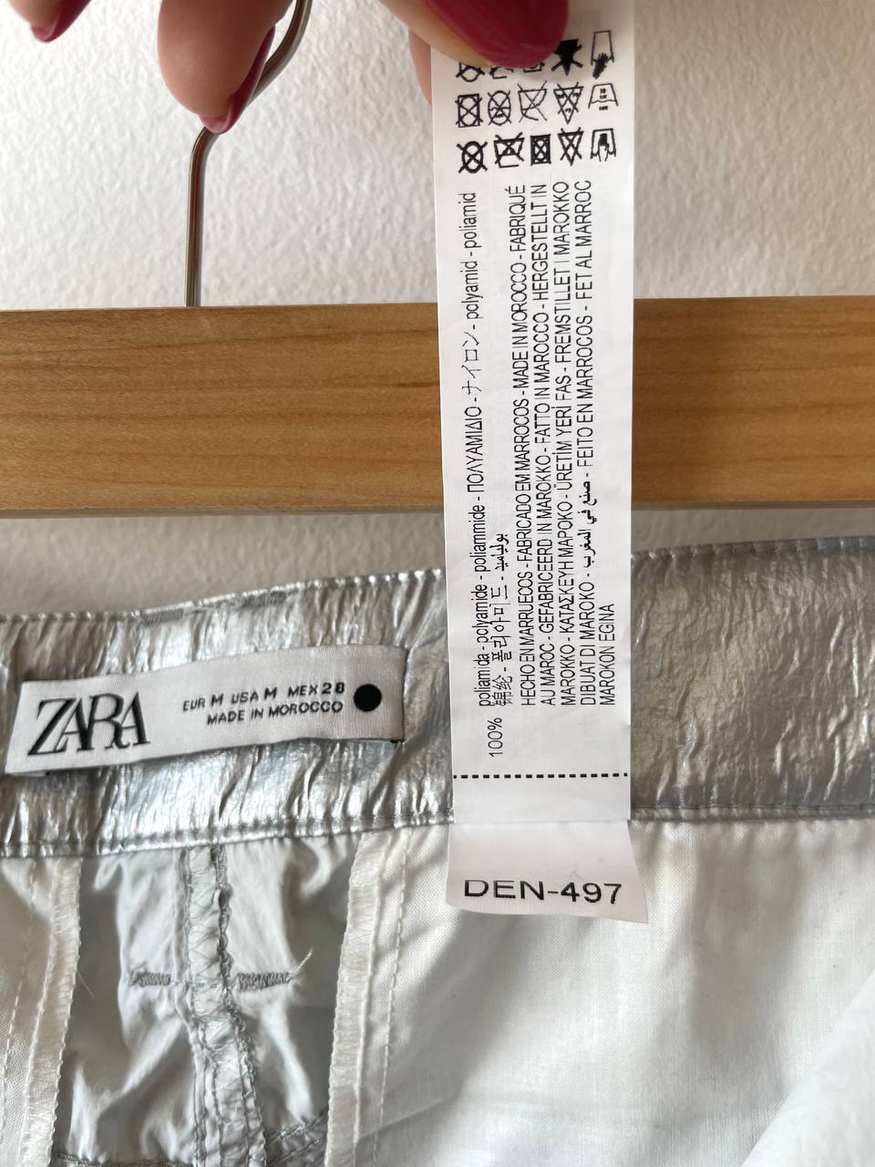 Сребрни карго штанови Zara photo 3
