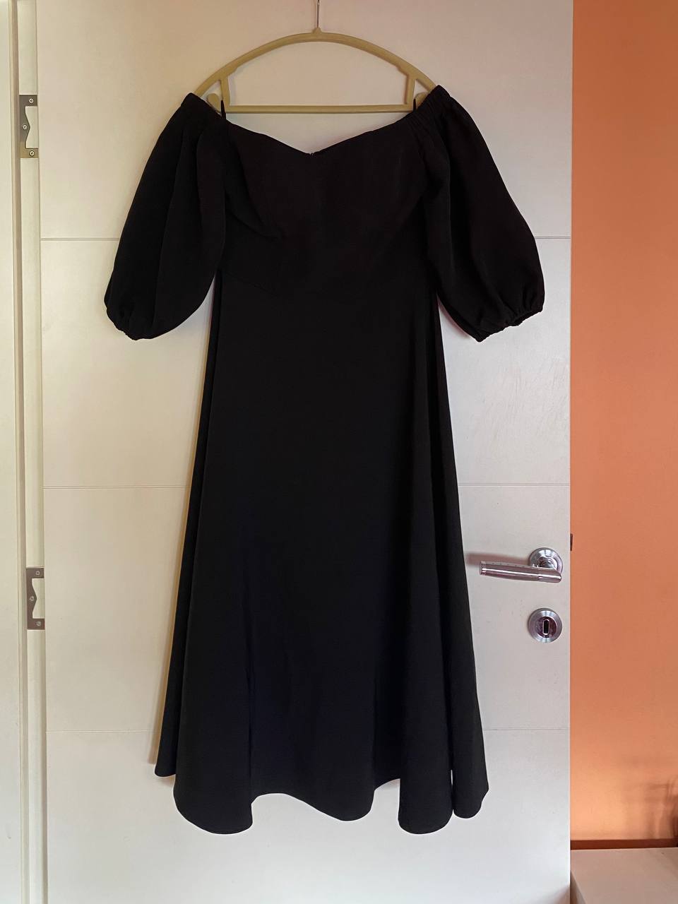 Black midi dress