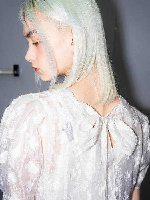 Strap Flower Blouse and Cotton Net Cardigan photo 5