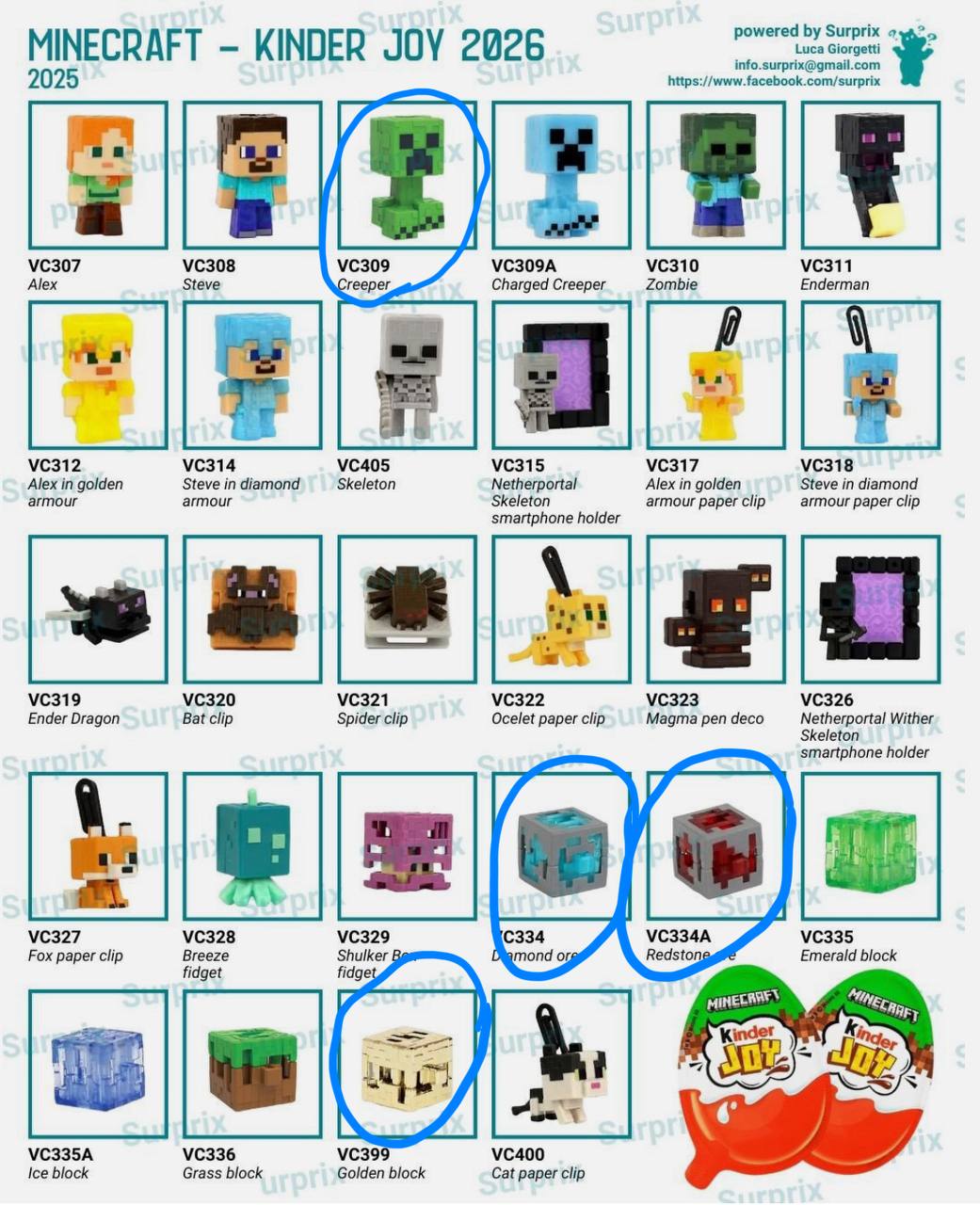 Kinder Joy figurice Minecraft photo 2