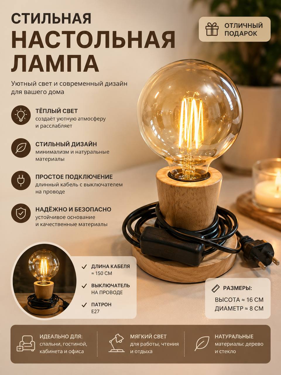 Настольная лампа