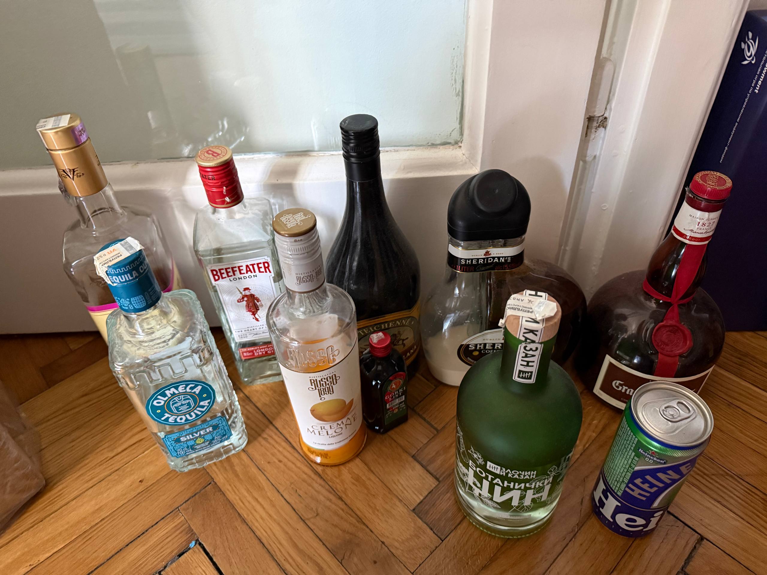 Set of starting alcohol