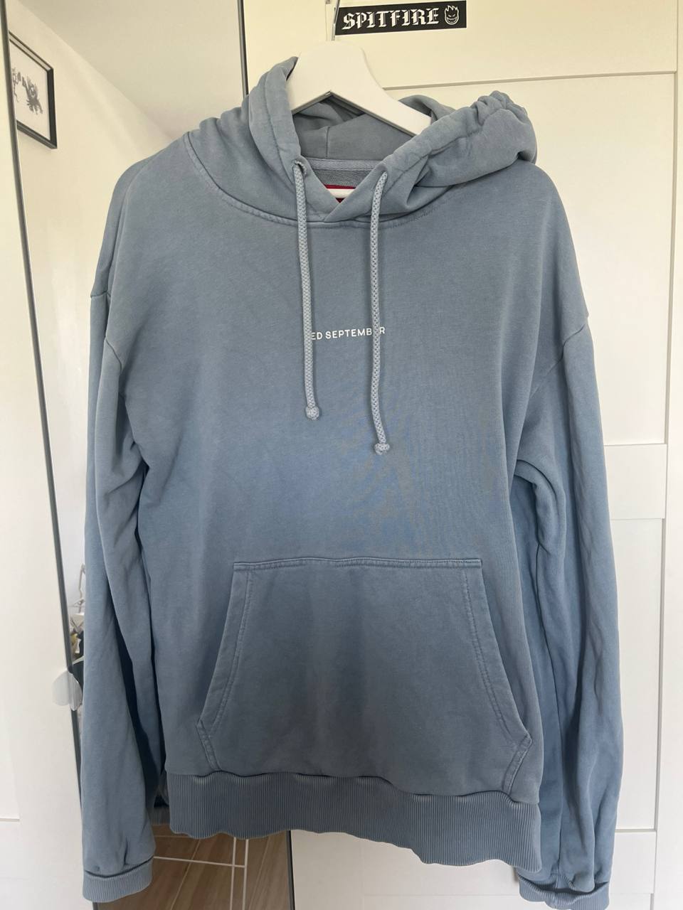 red September hoodie
