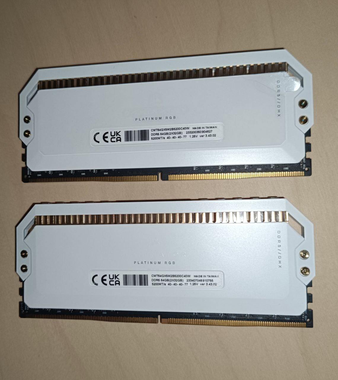 Corsair Dominator Platinum RGB 64GB (2x32GB) DDR5 DRAM 5200MT/s CL40 Memory Kit photo 2