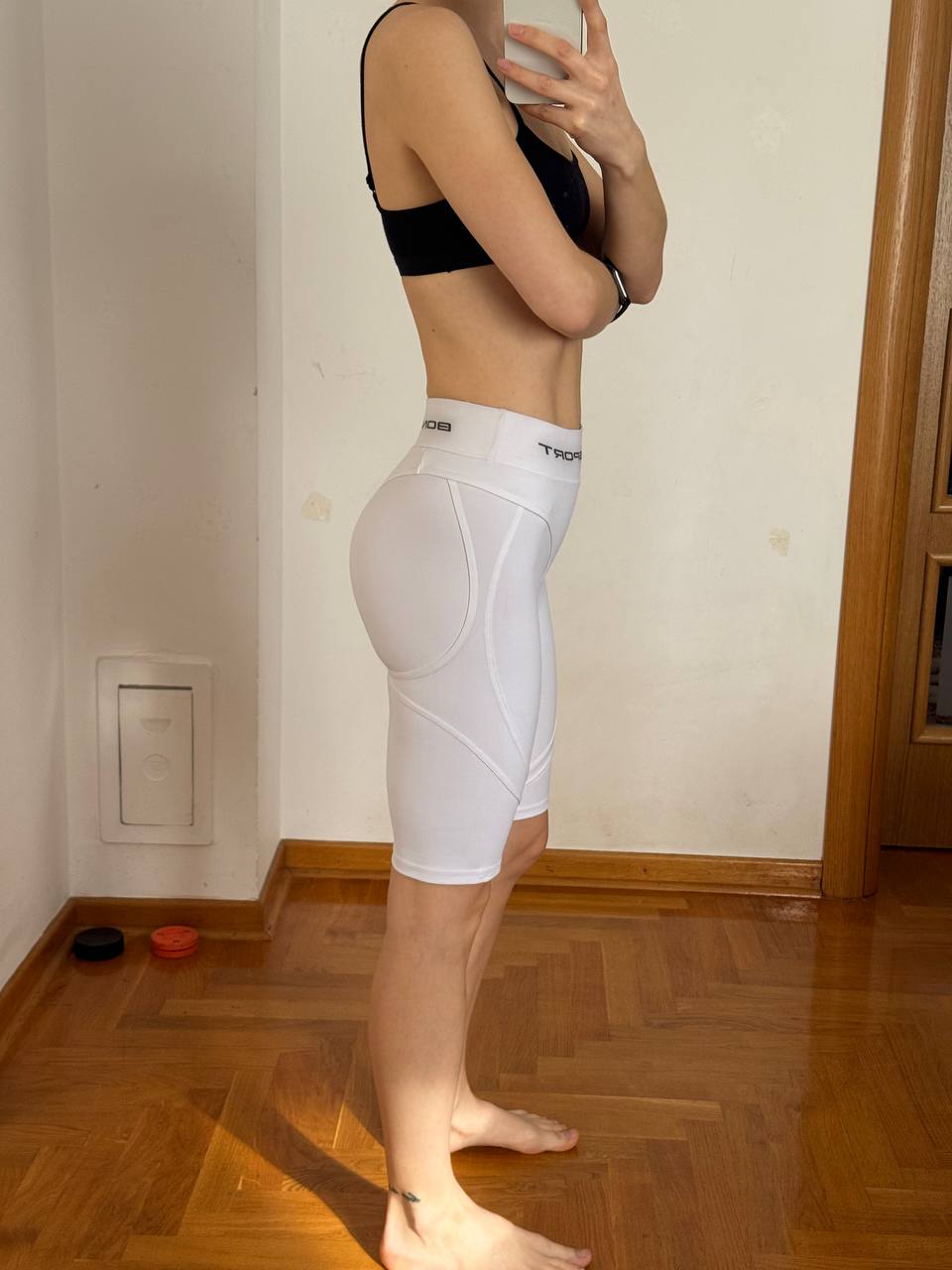 Черные леггинсы с корсажным поясом photo 7