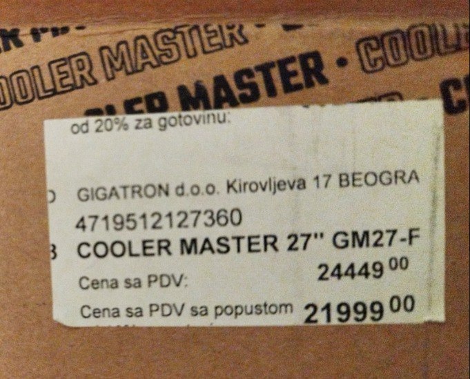 Монитор Cooler Master GM27-FFS