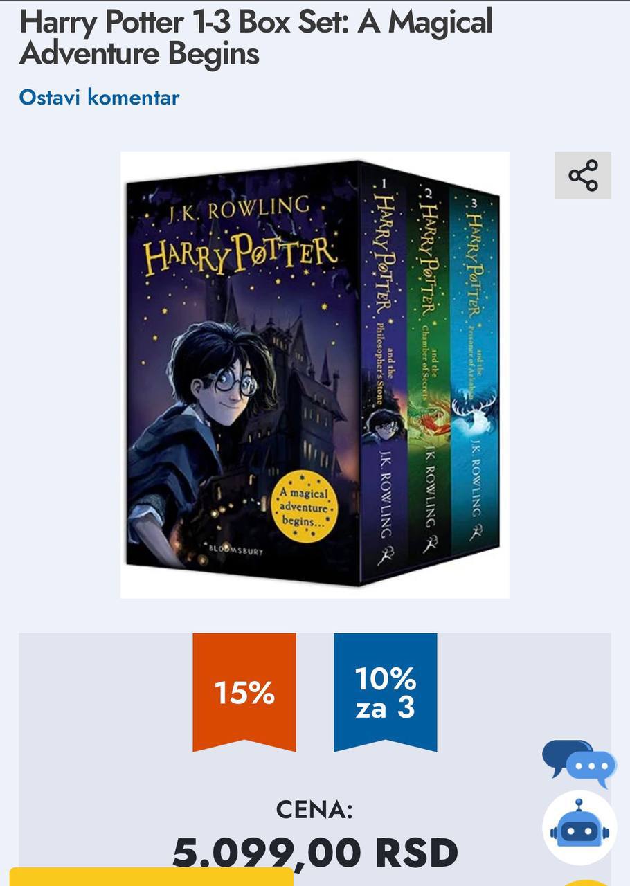Harry Potter 1-3 Box Set photo 2