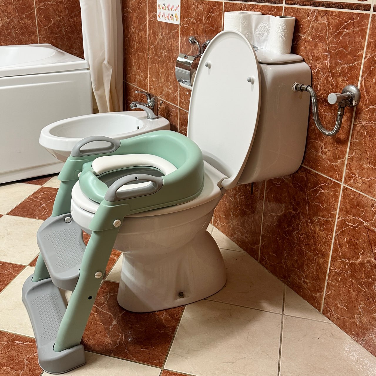Baby potty chair with step stool