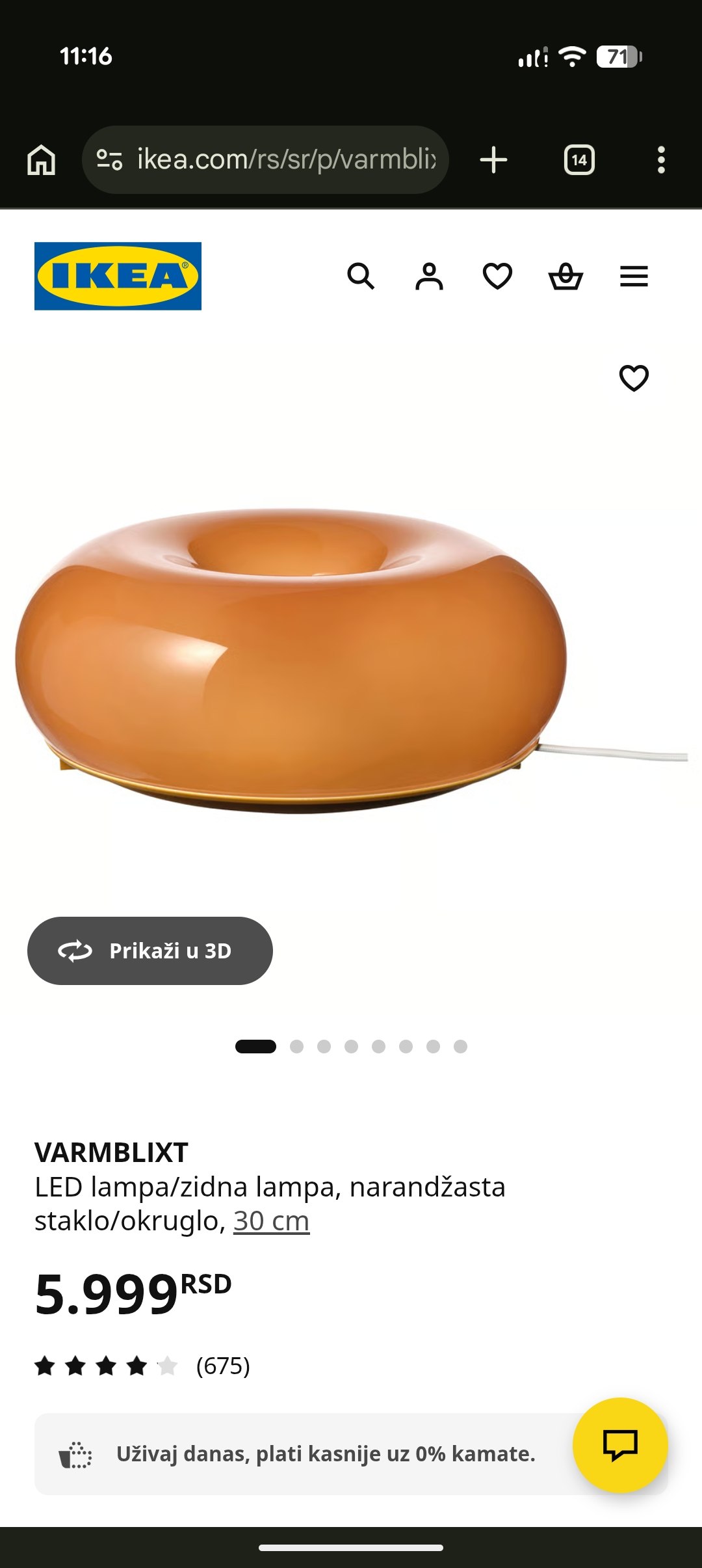 buble lampa Varmblix IKEA photo 2