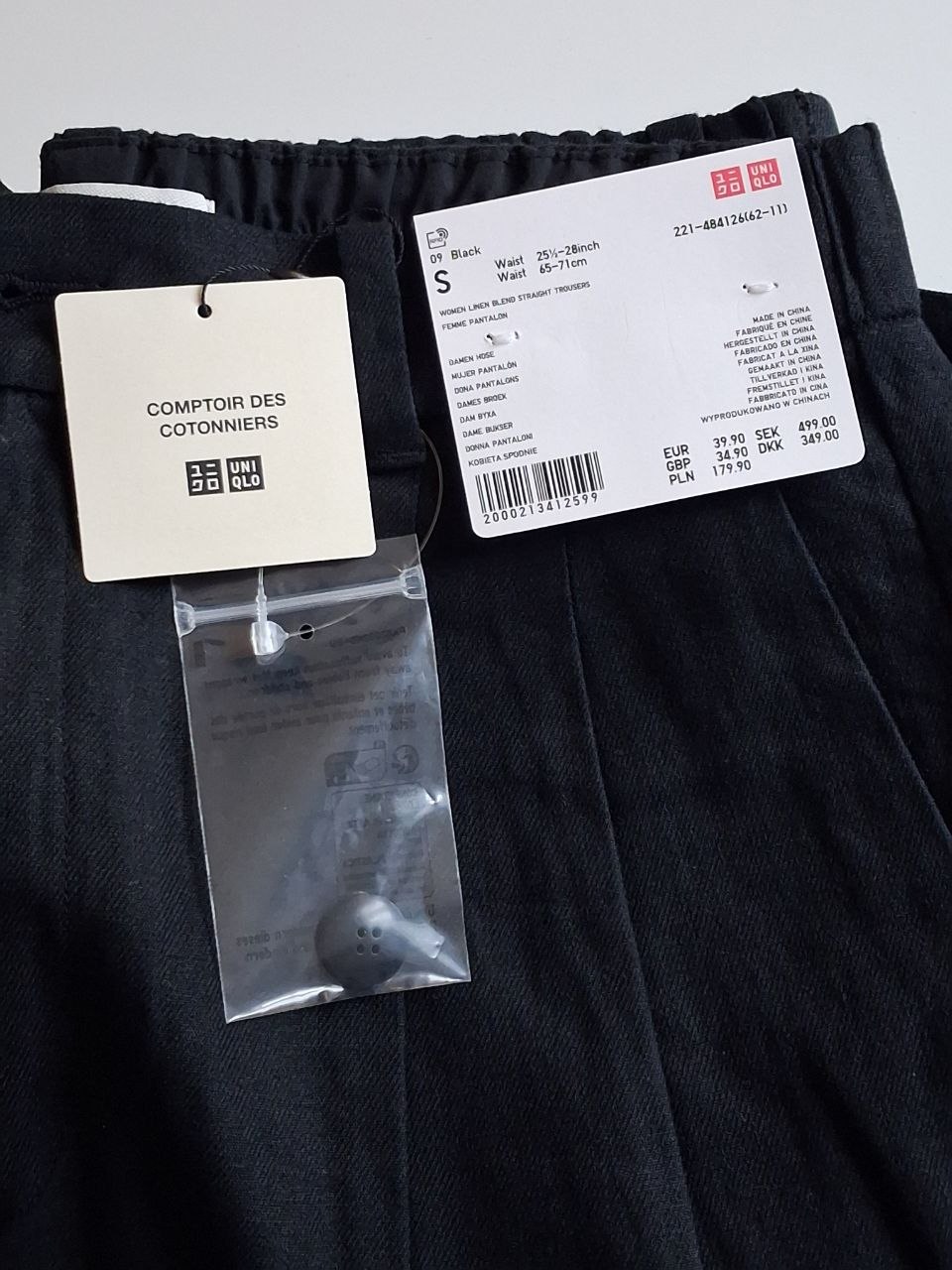 Linen mezhevi ravni pantaloni photo 2