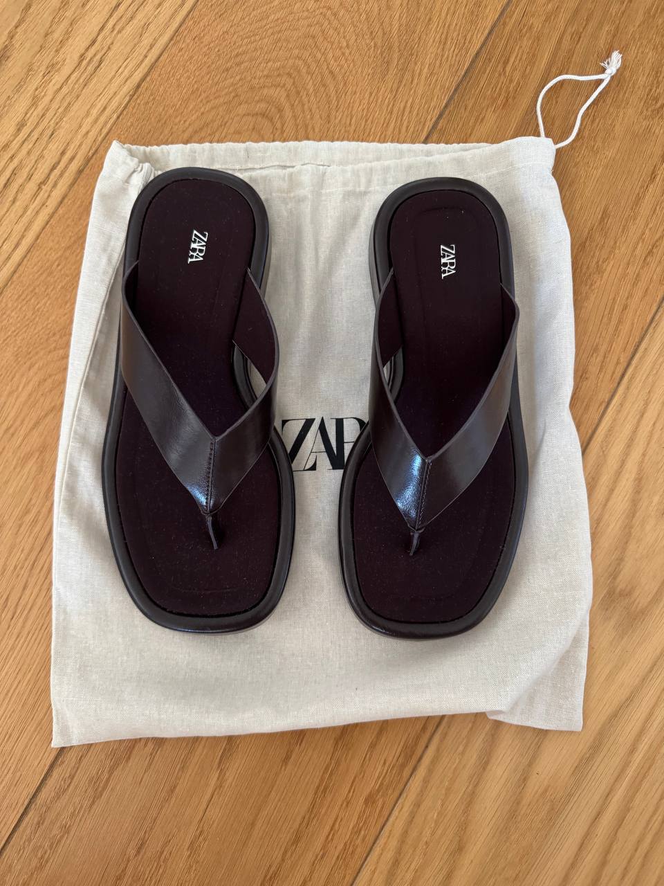 Темно-шоколадные сандали Zara photo 2