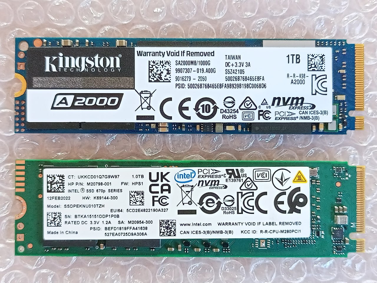 SSD 1Tb Kingston A2000 M.2 2280 PCIe 3.0 x4 NVMe