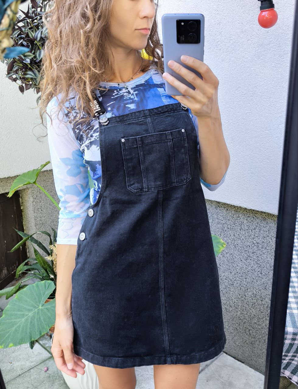 Short denim dress